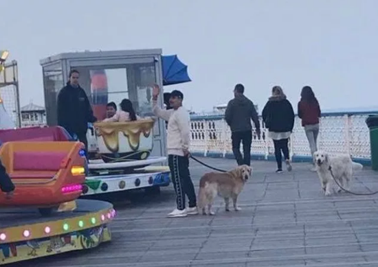 Crocked Alexis Sanchez takes dogs to Llandudno Pier in Wales as speculation mounts over Man Utd future
